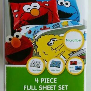 Sesame Street 4 Piece Full Sheet Set